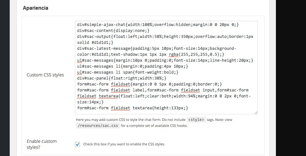 Agregando-CSS-Personalizado-Simple-Ajax-Chat
