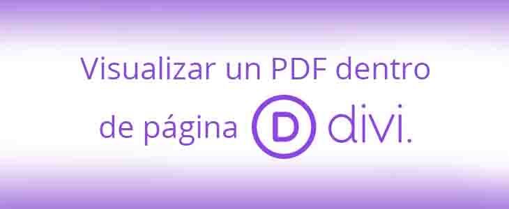 PDF en Divi Imagen destacda